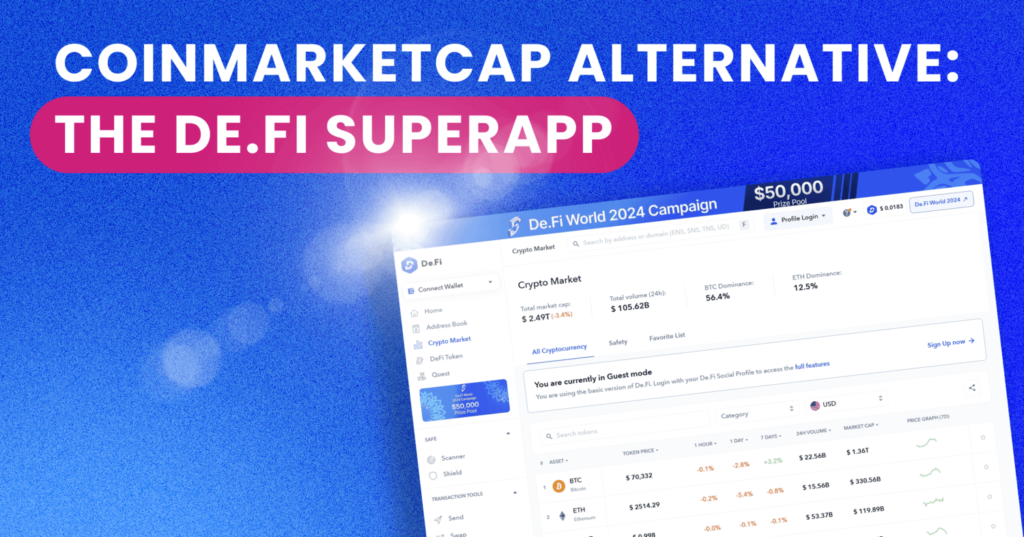 CoinMarketCap Alternative: The De.Fi SuperApp