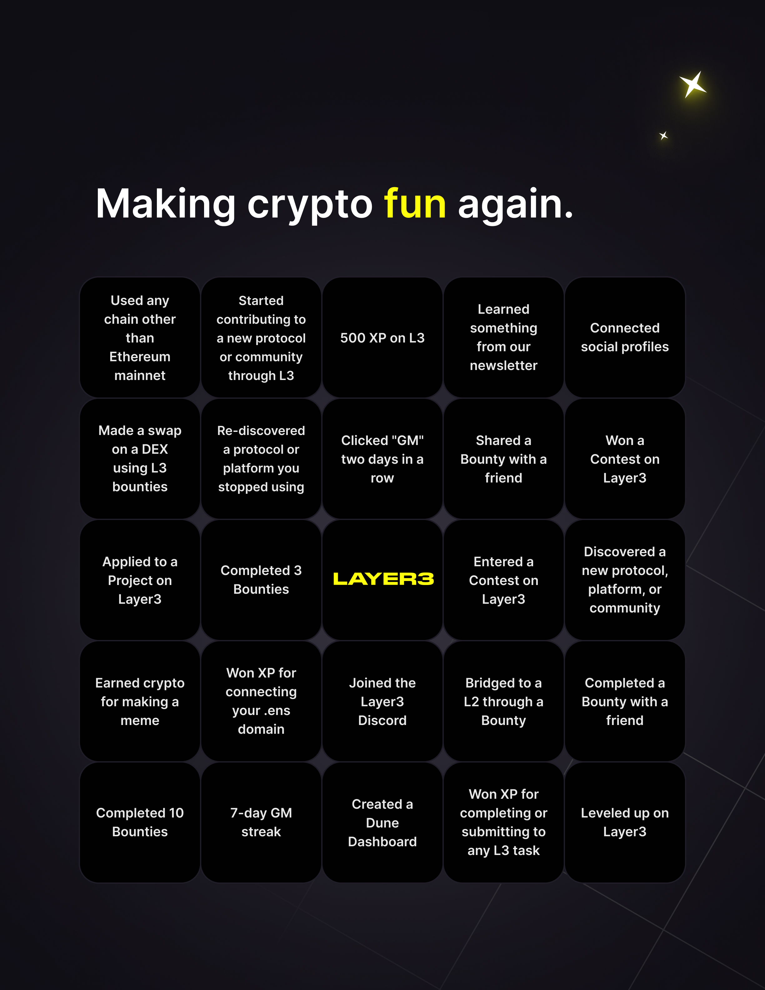Layer3 Bingo. Few understand this.