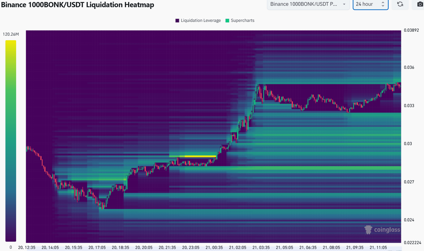 BONK Liquidation Heatmap