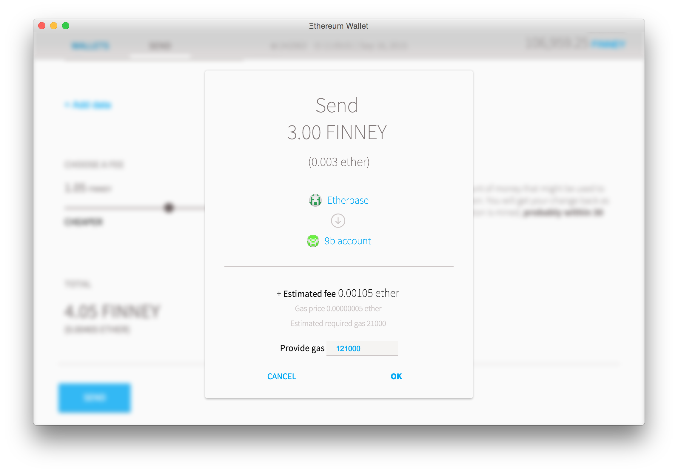 Wallet - sending a transaction