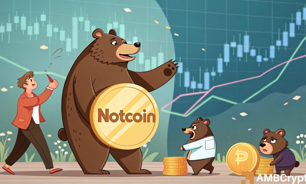 NOT risks a dip to $0.0031 as it fails to hold key support level