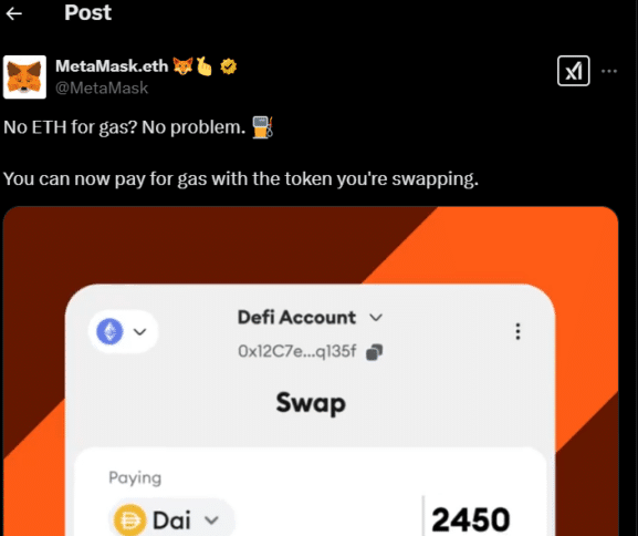 Metamask Launches Gas Station