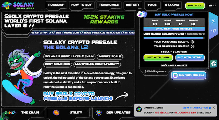 Solaxy website