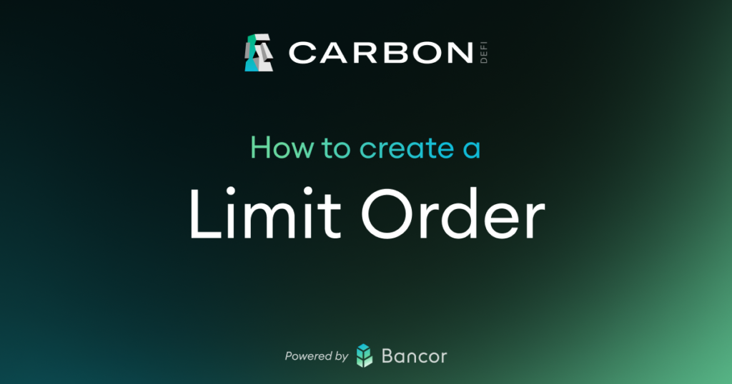 How to Place Limit Orders on Carbon DeFi | by Jen Albert | Apr, 2025