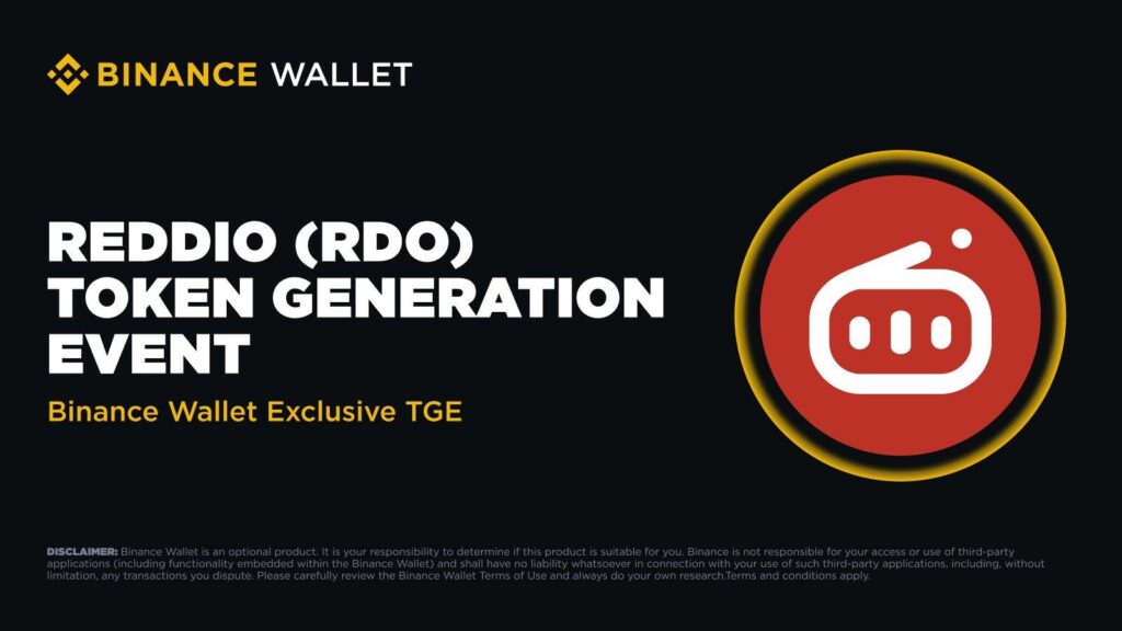 Reddio’s Exclusive Token Generation Event (TGE) and Alpha Trading on Binance Wallet – May 29, 2025