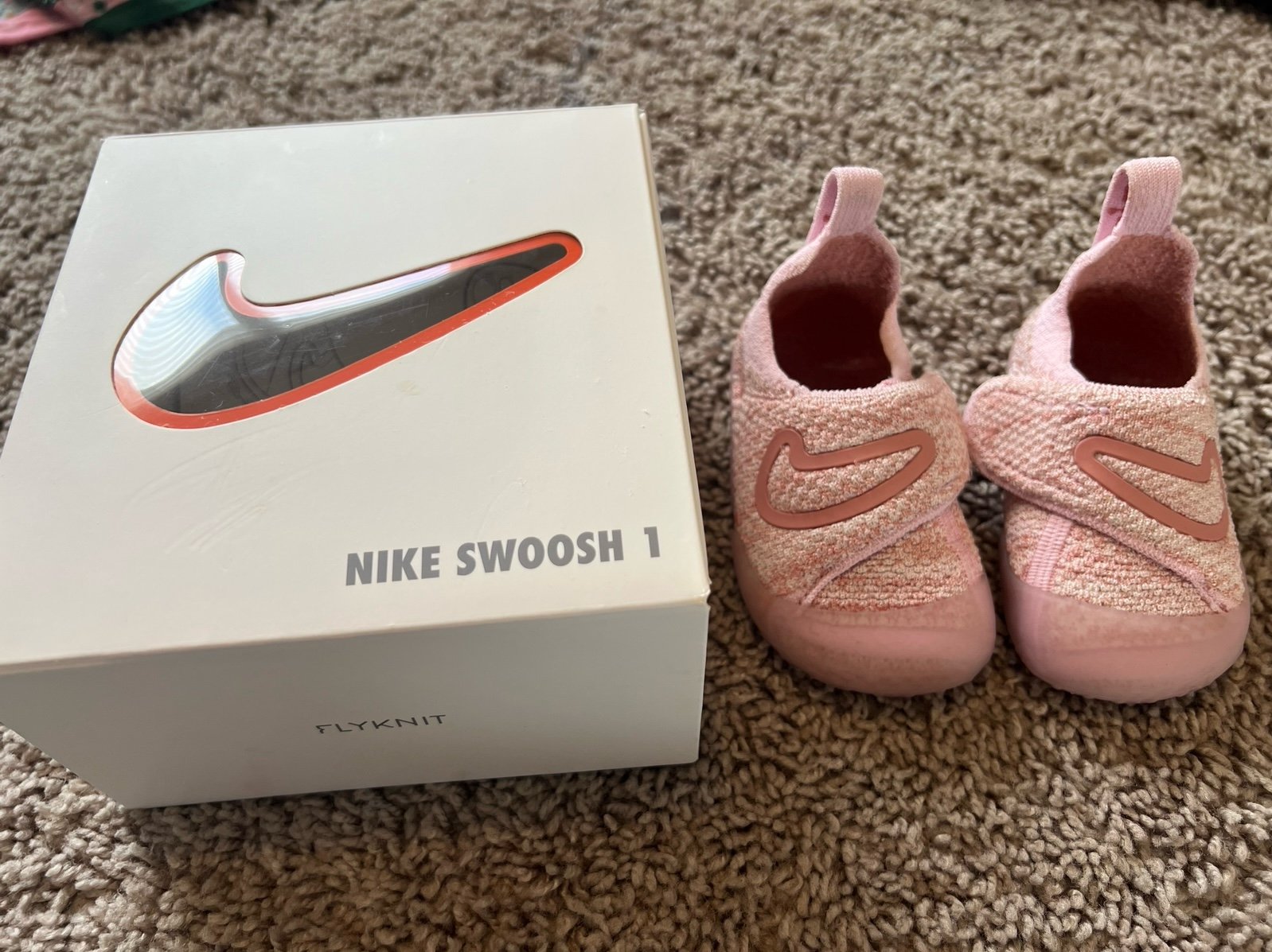 A box of Nike’s Swoosh product. 