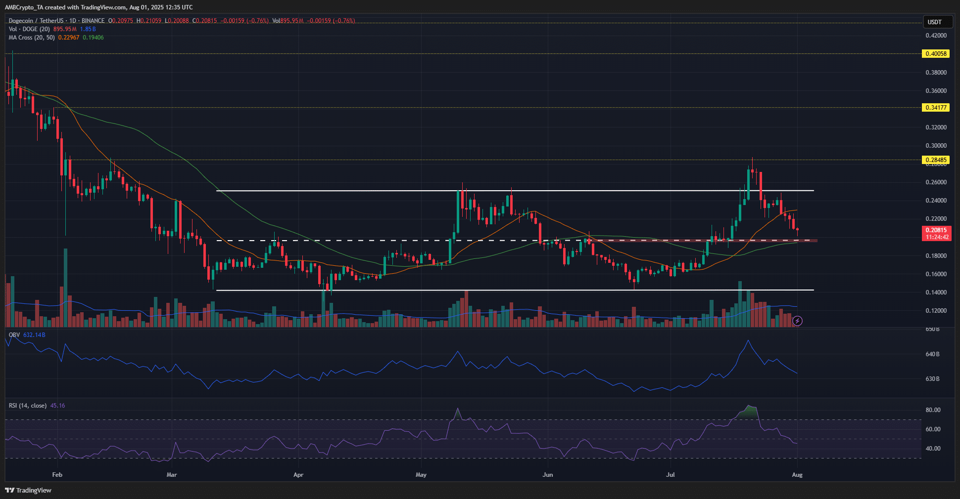Dogecoin 1-day Chart