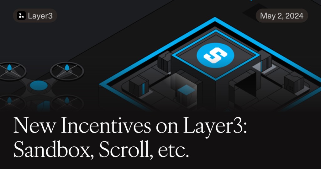 New Incentives on Layer3: Sandbox, Scroll, etc.